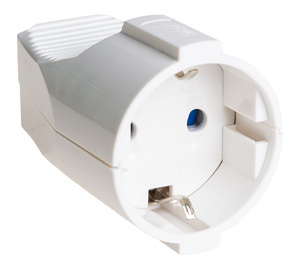 Base aerea bipolare con TTL bianco 16A 250V in termoplastica (Solera 5019) - Product Image 1