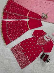 เปิดตัวชุดสาหรี่กะมีซสำหรับเทศกาลใหม่ พร้อมผ้าคลุมไหล่ ดีไซน์ทันสมัย ผ้าฝ้ายเนื้อดี ตกแต่งขอบผ้าอย่างสวยงาม - Product Image 6