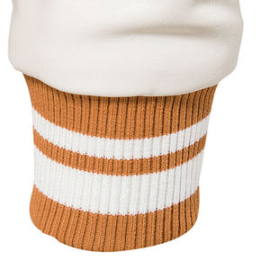 <b>Men's</b> <b>White</b> Quilted Varsity <b>Jacket</b> Customizable Canvas Coat Stand Collar Fashionable CollegeBaseballjacket for <b>men</b> - Product Image 6