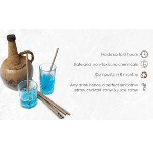 100% paille de palme naturelle pailles jetables peu coûteuses pour toutes les boissons événements hôtels bars voyages cafés café/shakes - Product Image 4