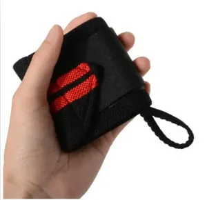 Venta al por mayor de neopreno ajustable muñequera correas envolturas con hebilla Fitness gimnasio ejercicio levantamiento de pesas uso - Product Image 2