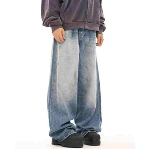 Meilleur prix, pantalon cargo bleu de style streetwear pour homme, pantalon en denim de haute qualité, logo OEM, pantalon en jean d'été pour homme - Product Image 2