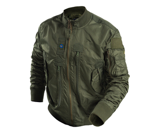 แจ็กเก็ตผู้ชายไซส์ใหญ่พิเศษแจ็คเก็ตบอมเบอร์สีดำสำหรับฤดูหนาว - Product Image 2