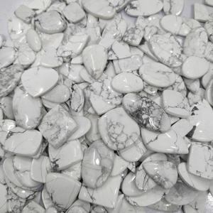 Cuentas de ópalo de cristal de cuarzo cabujón suelto de howlita blanca Natural al por mayor VVS claridad varios tamaños para accesorios de joyería - Product Image 2