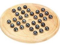 Jeux de société en bois marbre Solitaire avec billes en acier