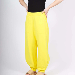 Pantalon de jogging décontracté pour femme, en molleton confortable, coupe oversize, taille élastique, séchage rapide, couleurs unies - Product Image 5