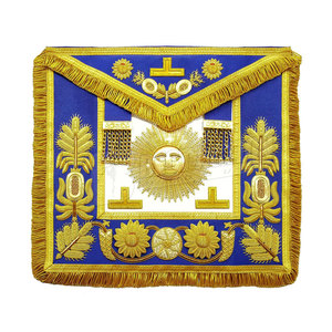 Delantal masónico Regalia bordado a mano de calidad superior Delantal masónico Maestro de alto grado - Product Image 6