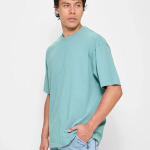 T-shirt surdimensionné de conception 2025 Logo personnalisé Streetwear T-shirt uni vierge de qualité supérieure Fabricant 220 T-shirts en polyester GSM pour hommes - Product Image 4