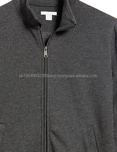 Hombres Ventas al por mayor Sudadera Entrenamiento Mock Neck Fleece Moda Casual Sólido Zip Up Sudadera personalizada - Product Image 5