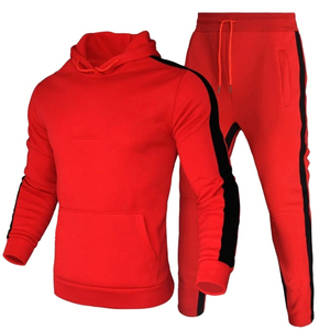 Costume de jogging unisexe de qualité supérieure sweat à capuche et pantalon de survêtement à séchage rapide ensembles de 2 pièces avec impression contrastée pour homme et femme - Product Image 2