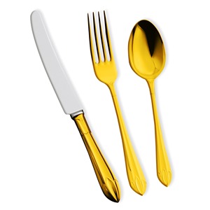 Vajilla directa de fábrica de lujo, cubiertos de acero inoxidable, cubiertos, plato dorado, cuchillo, cuchara y tenedor, juego de cubiertos para pulir espejos - Product Image 3