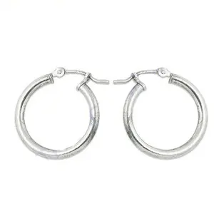 Boucles d'oreilles créoles classiques en argent 925 pour femmes, à porter au quotidien, en or rose, avec des coquillages, des diamants, des papillons, des lunes, des cœurs, bijoux tendance - Product Image 1