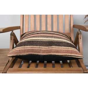 Brown Wool Kilim Pillow 18x18 Inch Luxury <b>Fluffy</b> Patterned Cushion Woven Vintage Square Print Feather for <b>Bedding</b> Christmas - Product Image 5