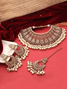 Delicate Oval Grace <b>Wedding</b> Collection Choker Necklaces <b>Set</b> - Product Image 2