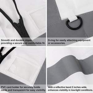 Gilet de sécurité réfléchissant personnalisé haute visibilité avec logo et multi-poches pour le travail en plein air - Product Image 5