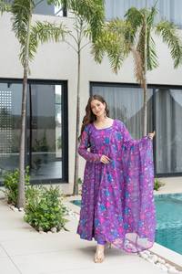 Salwar Kameez en organza tout neuf pour femmes, vêtements de fête, design réversible, style indien et pakistanais, micro-coton intérieur, toutes saisons - Product Image 5