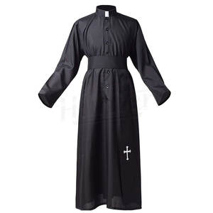 Ropa de Iglesia para Sacerdote, al por Mayor, Nueva Llegada, Personalizable, Sólida, Transpirable, Étnica, de Algodón, Manga Larga, Largo hasta el Tobillo - Product Image 3