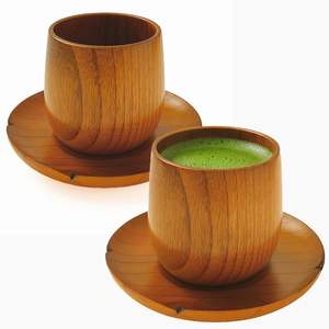 Taza de Café de Madera Natural Ecológica Hecha a Mano, Apta para Microondas, Diseño de Patrón Sólido, Personalizada para Té, Bebidas Calientes y Regalos - Product Image 1