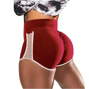 Mallas deportivas transpirables de cintura alta para mujer, pantalones cortos de gimnasio para entrenamiento de verano para Yoga, Fitness, correr, ciclismo, pantalones cortos de Yoga sólidos - Product Image 3