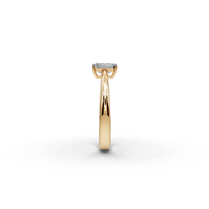 Anillo de compromiso de oro amarillo con diamante cultivado en laboratorio de corte esmeralda de 0.75 ct, 1 pieza, certificado IGI - Product Image 3