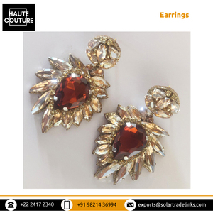 Pendientes Colgantes de Cristales Marqueses Bordados a Mano con Gotas de Conocimiento, Hechos a Mano, para Mujer, de Gran Venta, de un Proveedor Mayorista Genuino - Product Image 3
