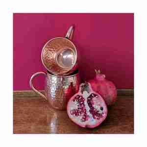 Taza aislada de acero inoxidable con logotipo personalizado Artesanía en India Tazas de mula de cobre Minimalista sin plomo - Product Image 4