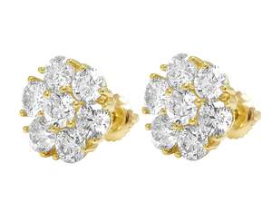 Belle et Luxe VVS Clarté Moissanite Diamant Bijoux Avec Boucles D'oreilles En Argent Sterling Cluster Pour Les Femmes - Product Image 2