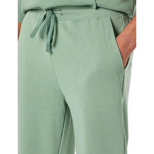 Men's Casual Tapered Sweatpants <b>Elastic</b> Mid <b>Waist</b> Drawstring Joggers Pants Breathable Canvas <b>Trouser</b> - Product Image 3