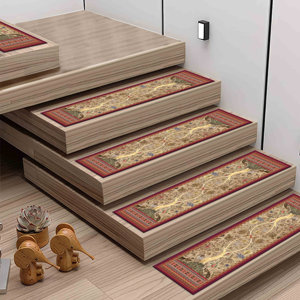 Tapis imprimé abstrait - Lavable en machine, design turc, confort rafraîchissant, tapis d'entrée - Product Image 5