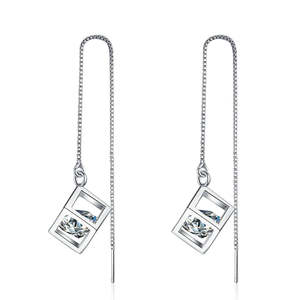 Pendientes de Moissanita de 2 Quilates con Brillo Atardecer, Certificados por GRA, D VVS1 - Product Image 1