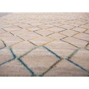 Manchaha Beige & <b>Brown</b> Hand Knotted <b>Wool</b> & Bamboo Silk Rugs Geometric Striped Rectangle for Home Hallway Bedroom-Model Les-2427 - Product Image 3