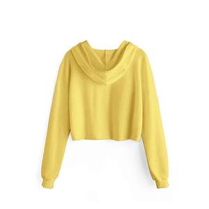 Crop Top sudaderas con capucha bordadas técnicas impresas Anti-Shrink antiarrugas Anti-Pilling transpirable corto con capucha frontal para invierno - Product Image 2