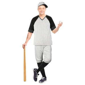 Uniforme de béisbol cosido para deportes con manga de Jersey personalizado de último diseño, uniformes de práctica para adultos con uniforme de pelota base personalizado - Product Image 3