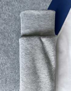 Automne hommes laine sweat à capuche ensemble ventes directes d'usine tricoté sport décontracté trois couleurs épissage impression pour l'hiver - Product Image 5