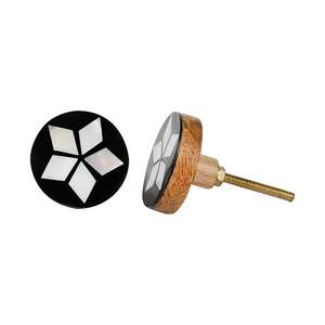 Elegantes perillas de resina de madera y latón, tiradores de manija de puerta de armario y cajón de precio barato para muebles para uso en la cocina - Product Image 2