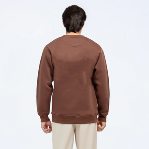 Cuello redondo personalizado serigrafiado logo básico 100% algodón mezclado sudadera para hombres Oversized Drop Shoulder hip hop sudadera para hombre - Product Image 3