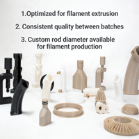 Fournisseur de filaments PEEK, tiges PEEK extrudées de 2 mm, tiges en plastique pour imprimante 3D