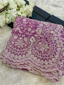 Tissu spécial mijoter soie rose vert sari pour la fête de mariage dernier concepteur traditionnel exclusif les femmes portent la plupart des ventes - Product Image 3