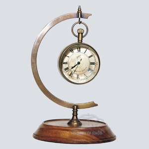 Reloj de mesa de latón completo hecho a mano para decoración de oficina y hogar, mesa de Metal con acabado plateado, fabricante decorativo, exportadores - Product Image 6