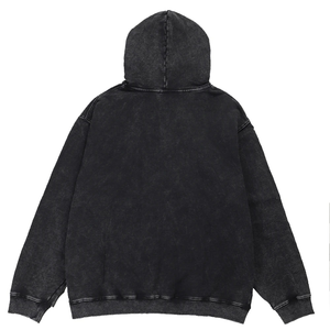 Men's Oversized <b>Washed</b> 100% Cotton Hoodie Solid Color Pocket Design Casual Hooded Sweatshirt Eco-Friendly Breathable Winter - Product Image 3