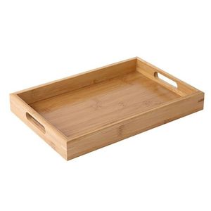 Plateau de service en bois hexagonal poignées en métal plateau d'ustensiles de cuisine en bois sans danger pour la maison hôtel et restaurant prix d'usine - Product Image 6