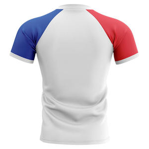 Personnalisé en gros pas cher 100% polyester tissu broderie pour hommes sublimé t-shirt avec logo - Product Image 2