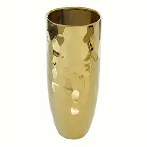 Hochwertige Goldvase/moderne Luxus Gold Home Tischplatte vergoldete Vase mit Blumenvase/Hochzeit Mittelstück Wohnkultur Vasen