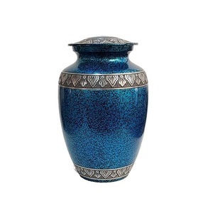 High Class Quality Funeral <b>Memorial</b> <b>Keepsake</b> Adult Ashes Silver Finishing Steel Urns In Flower Design Adult Ashes At Lower Price - Product Image 4