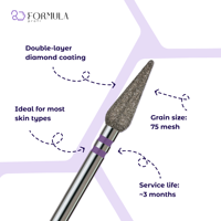 Foret à ongles diamanté haute performance à pointe arrondie Formula Profi 5.0mm Violet PRO Premium