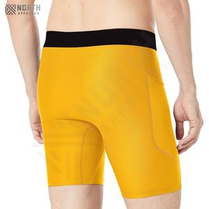 Shorts de sport de compression pour hommes qualifiés, pour la salle de sport, l'entraînement sportif, décontractés, imprimés, taille mi-haute, pour la course à pied, entraînement, écologiques, séchage rapide - Product Image 3