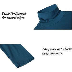 เสื้อถักแบบสวมหัวคอเต่าสำหรับผู้ชายเสื้อลำลองแบบสลิมฟิตเสื้อแบบเรียบง่าย - Product Image 4