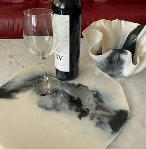 ชามจานเสิร์ฟอาหารขนมเรซิ่นดีไซน์แบบโมเดิร์นชามสลัดถั่วชามผสมสลัดเรซินตกแต่งของจริง - Product Image 3