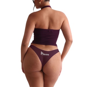 Custom Ladies Swim Set Polyester Spandex Halter Neck Inner Bra Support Stretch Quick Dry Beachwear Bikini - Product Image 3