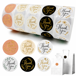 Etiquetas Adhesivas de Agradecimiento, Impermeables, con Logotipo Personalizado, Impresión Digital, para Cajas de Regalo, Sellado de Cajas de Papel, Embalaje de Marcos de Fotos - Product Image 2